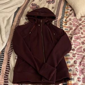 Lululemon Special Edition Scuba Hoodie Full Zip Burgundy size 6